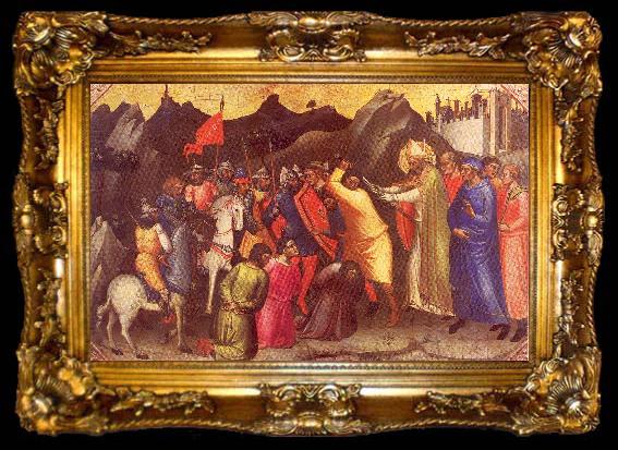 framed  Nardo, Mariotto diNM Saint Nicholas Saves Three Innocent Men, ta009-2